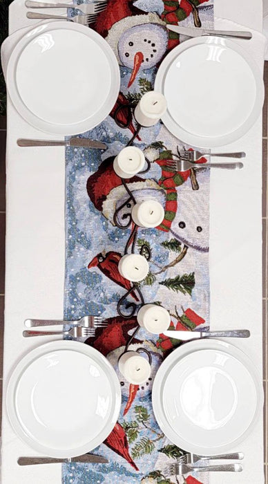 Joyful Snowmen Christmas Table Runner F07M5-8E