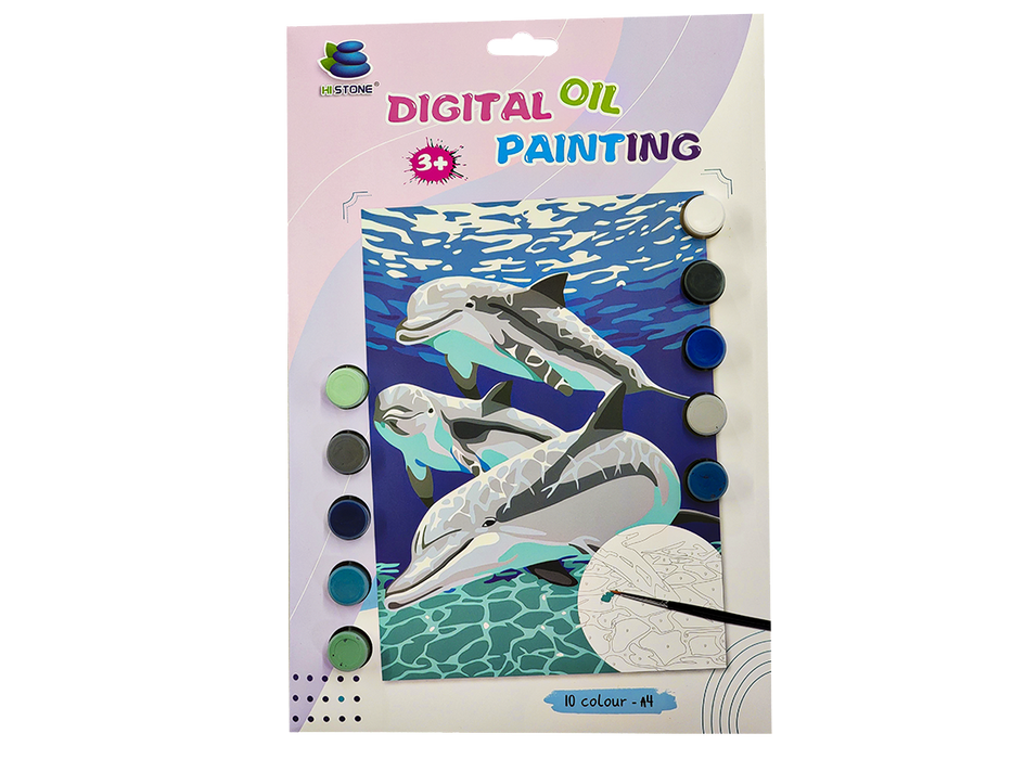 Dolphin Paint by Numbers Kit F07M1-6-Dolphin