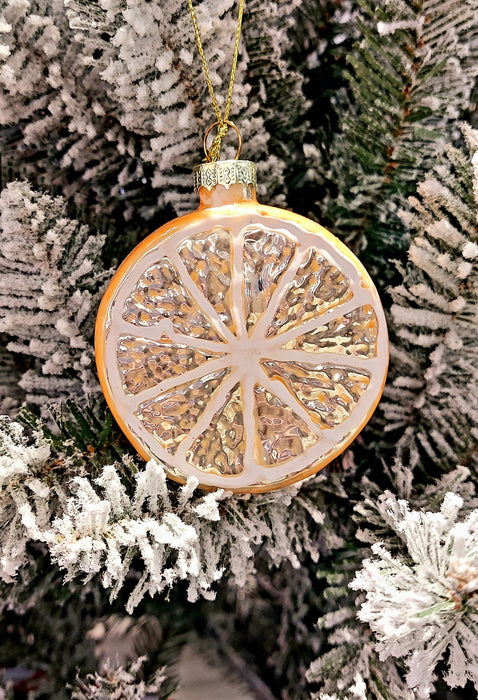Christmas Glass Ornament - Orange Slice by Wizardi F07M3-34 HB-SY25051