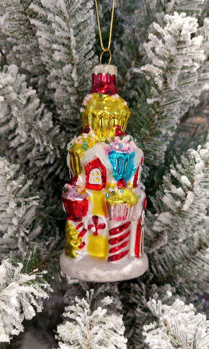 Christmas Glass Ornament - Gingerbread House by Wizardi F07M3-11 HB-SY25276