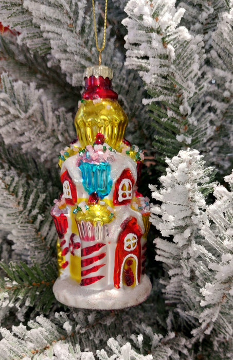 Christmas Glass Ornament - Gingerbread House by Wizardi F07M3-11 HB-SY25276