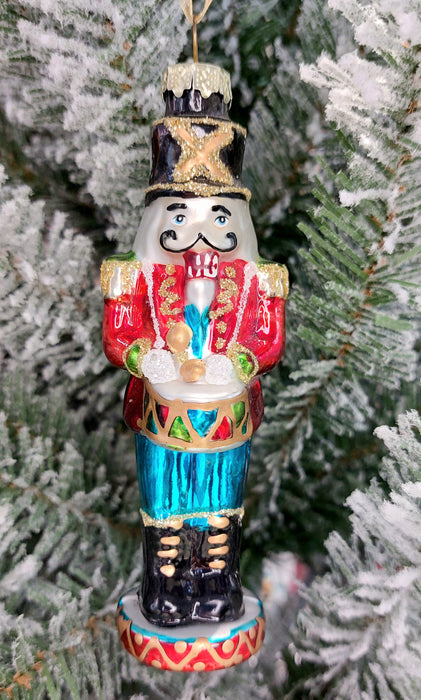 Christmas Glass Ornament - Nutcracker Soldier by Wizardi F07M3-23 HB-SY25033