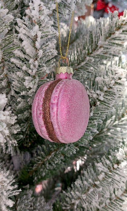 Christmas Glass Ornament - Pink Macaron by Wizardi F07M3-43 HB-SY25079