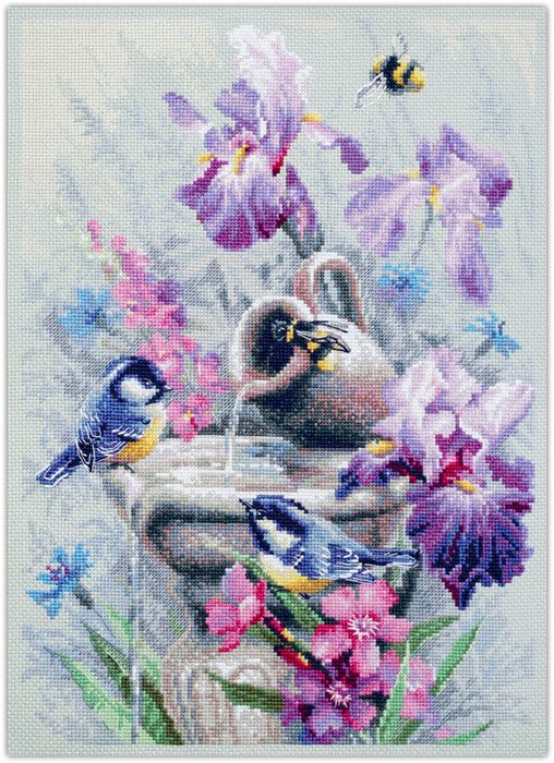 Garden Fountain 210-751 Counted Cross-Stitch Kit