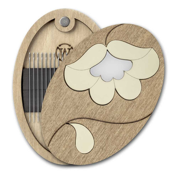 Magnetic Needle Case Oval Golden Flower FLZB(N)-187