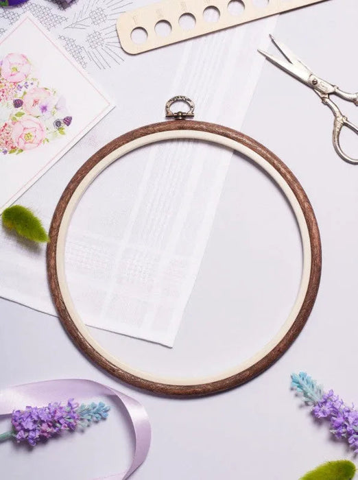 Round Flexi Hoop by Nurge 230-1 Woodgrain