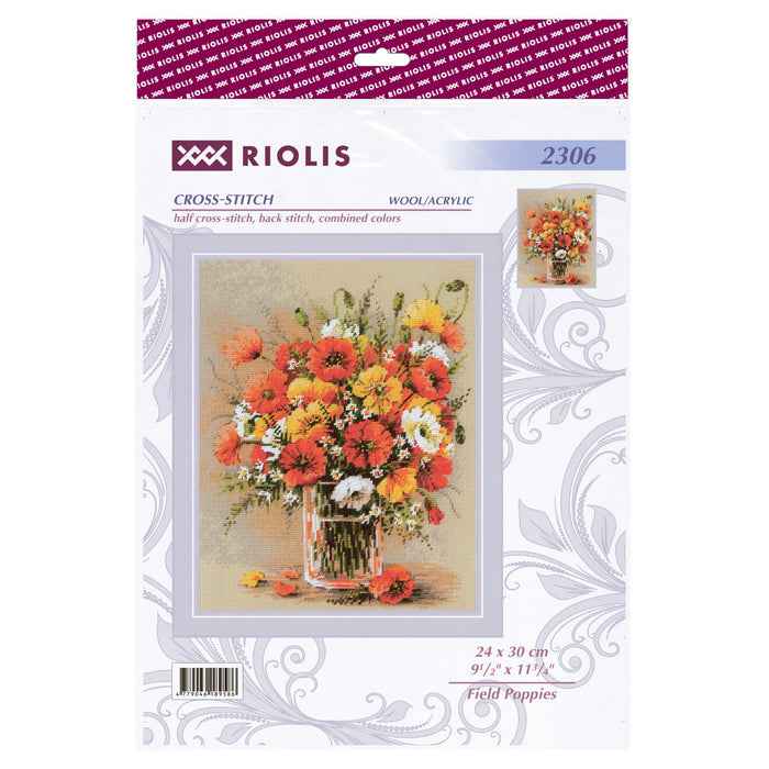 Field Poppies R2306 Counted Cross Stitch Kit