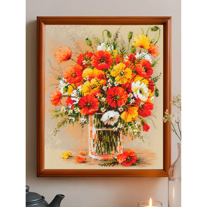 Field Poppies R2306 Counted Cross Stitch Kit