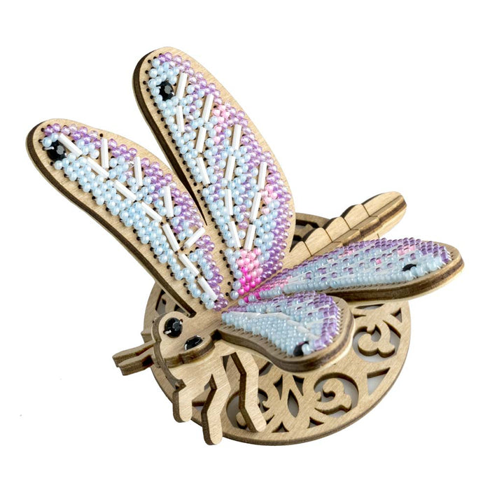 Wooden Bead Embroidery Kit Dragonfly FLK-584
