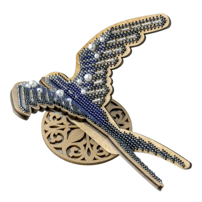 Wooden Bead Embroidery Kit Swallow FLK-583