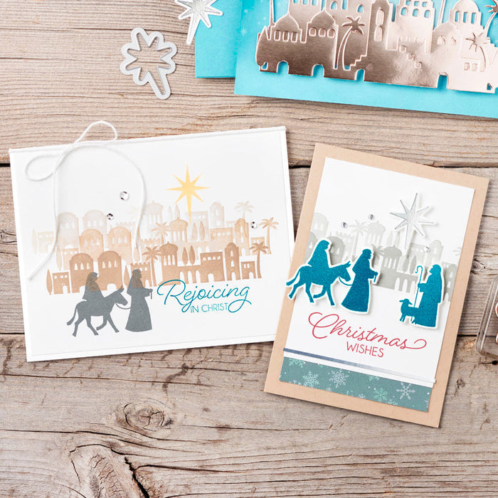 Nativity Scene Clear Stamp & Metal Die Set QS07