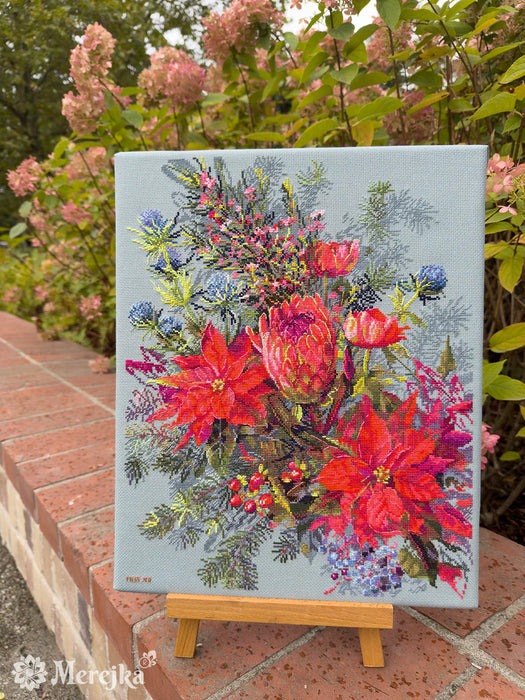 Christmas Arrangement K-272 Counted Cross-Stitch Kit