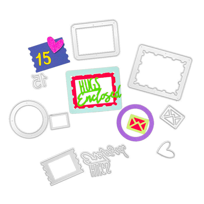 Postage Frames Scrapbooking Cutting Die by Wizardi QJ76