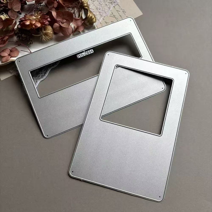 Slim Rectangle Scrapbooking Cutting Die by Wizardi QJ08