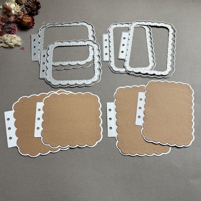 Scalloped Square Scrapbooking Cutting Die by Wizardi QJ10