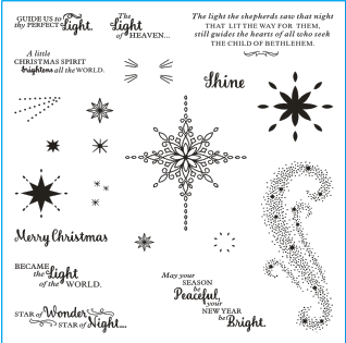 Christmas Star Clear Stamp & Metal Die Set QS08