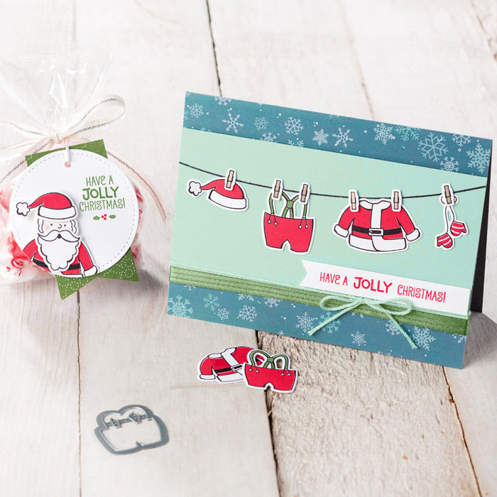 Santa Clothes Clear Stamp & Metal Die Set QS12