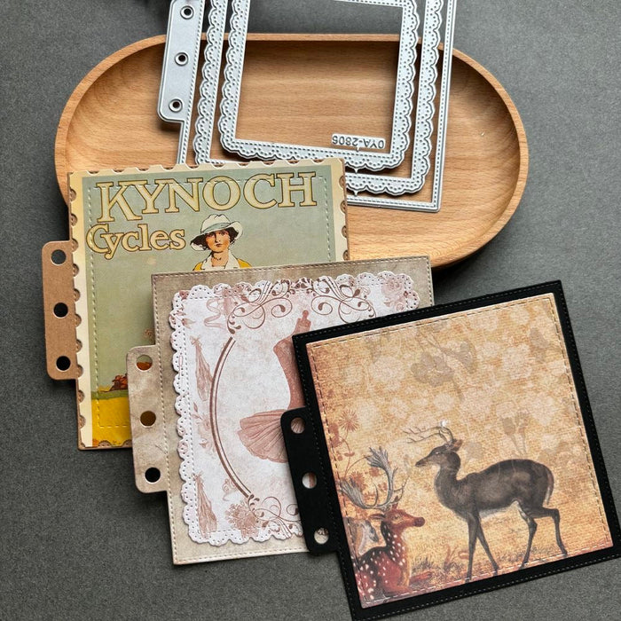 Nested Square Scrapbooking Cutting Die by Wizardi QJ09
