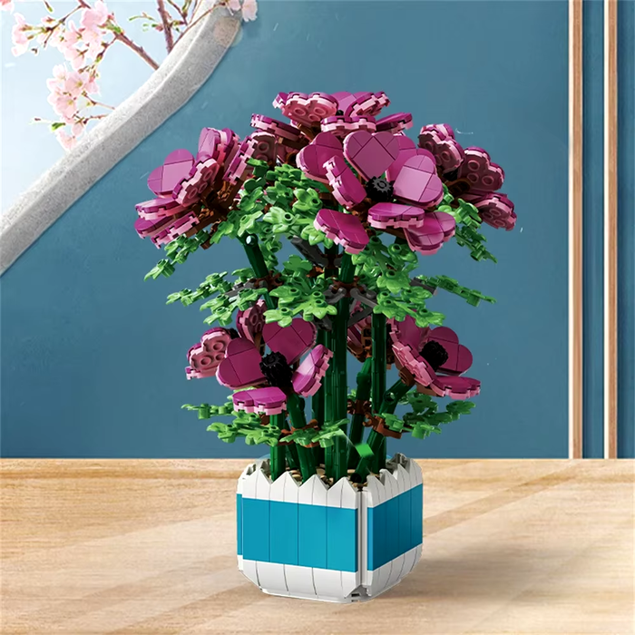 Actiniaria Building Brick Potted Flower F07M9-12(101)