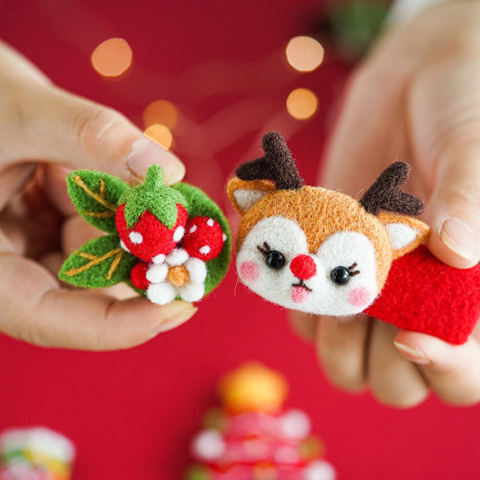 Christmas Needle Felting Kit. Wizardi DIY Wool Craft Kit F07N8-Z-13