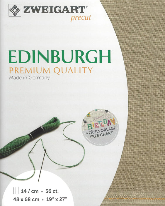 Precut Edinburgh 36 count Summer Khaki 3217/323