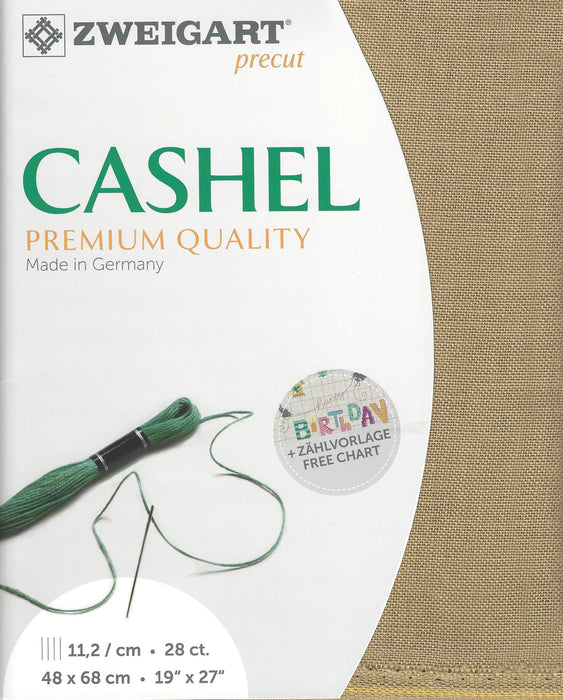 Precut Cashel 28 count Dirty Flax 3281/326