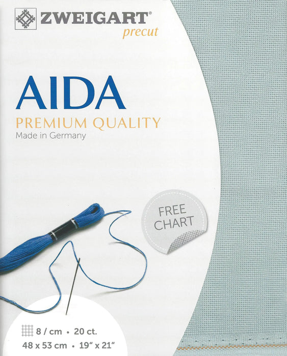 Precut Aida extra fine 20 count Very Light Pewter 3326/5018