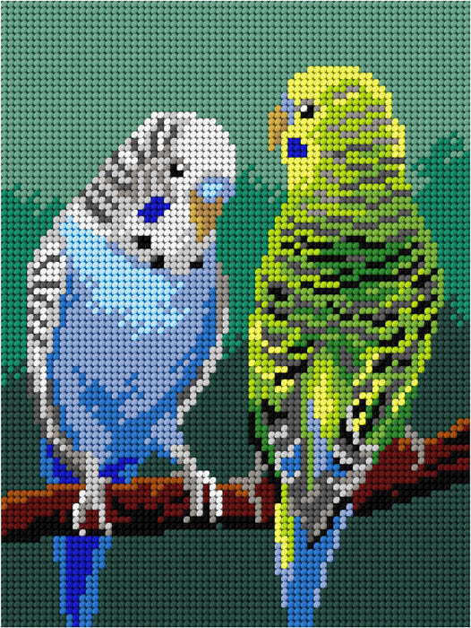 Needlepoint canvas for halfstitch without yarn  Budgerigar 3578F