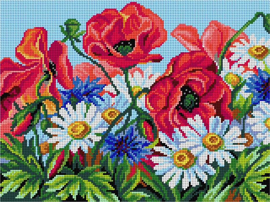 Gobelin canvas for halfstitch without yarn Wildflowers 3598J