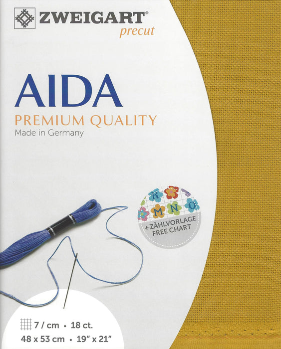 Precut Fein-Aida 18 count Dirty Brown 3793/3008