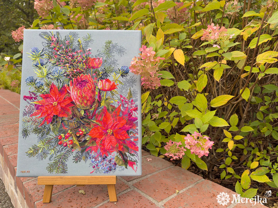 Christmas Arrangement K-272 Counted Cross-Stitch Kit