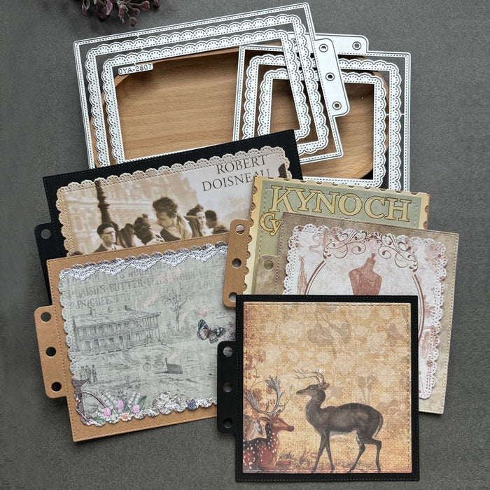 Nested Square Scrapbooking Cutting Die by Wizardi QJ09