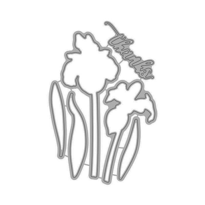 Spring Flowers Clear Stamp & Metal Die Set QS11