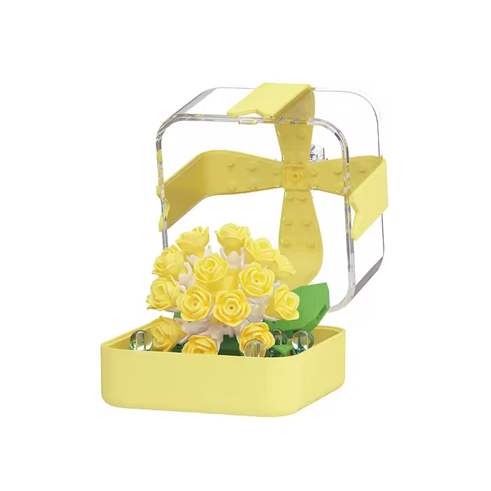 Golden Cluster Mini Flower Building Blocks Kit F07AM11-11-091250806