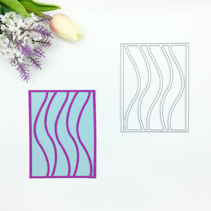 Wavy Frame Scrapbooking Cutting Die by Wizardi QJ44