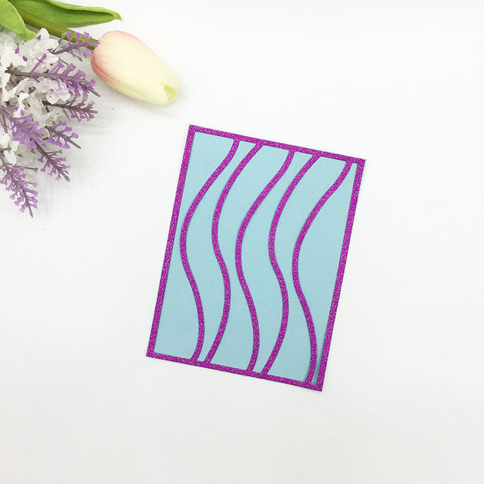 Wavy Frame Scrapbooking Cutting Die by Wizardi QJ44