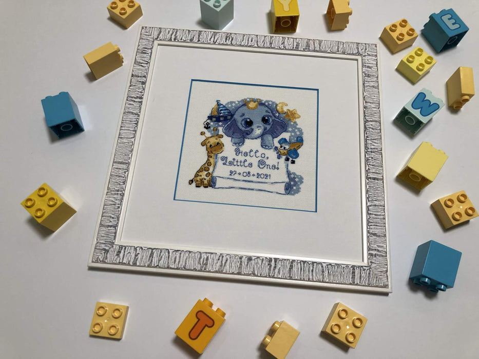 Hello, Little One! (for boy)¬† R1935 Counted Cross Stitch Kit