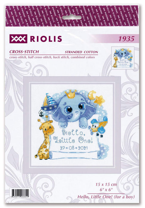 Hello, Little One! (for boy)¬† R1935 Counted Cross Stitch Kit