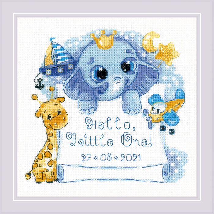 Hello, Little One! (for boy)¬† R1935 Counted Cross Stitch Kit