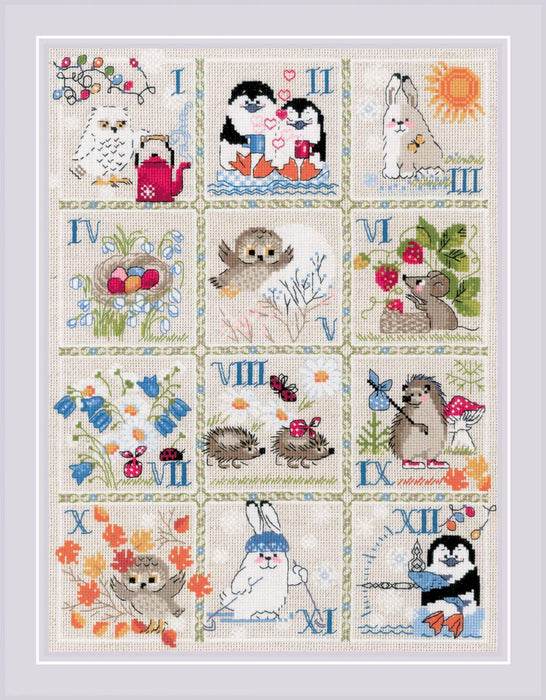 Forest Calendar R1979 Counted Cross Stitch Kit