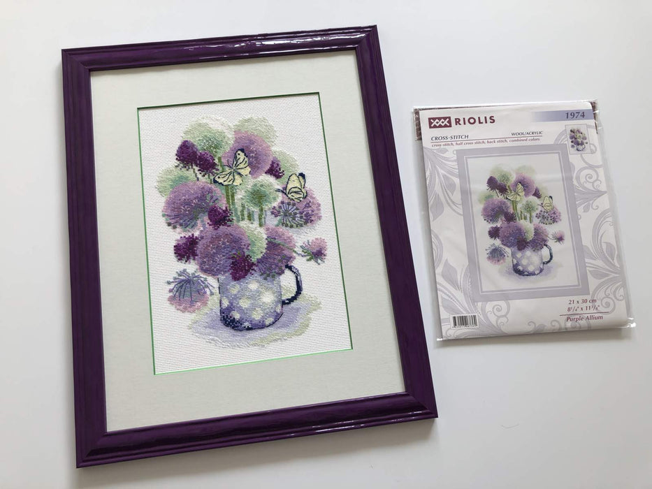 Purple Allium R1974 Counted Cross Stitch Kit