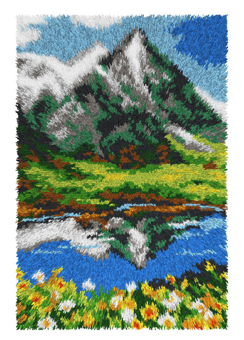 Latch hook rug kit Mountain Landscape 4262