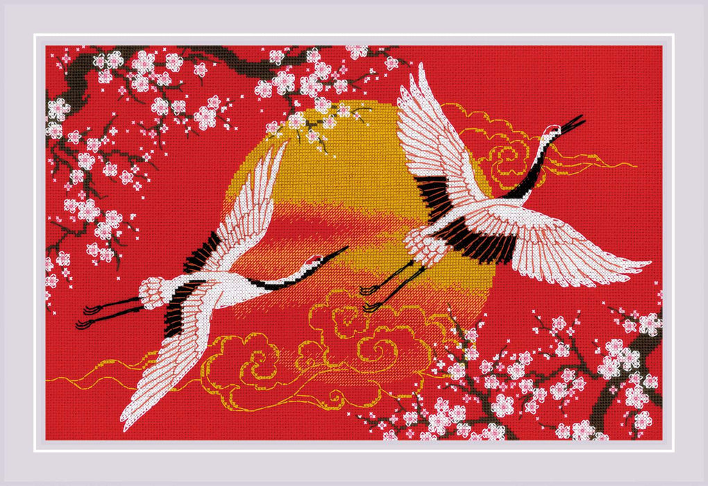 Under Heaven. Cranes R2077 Counted Cross Stitch Kit