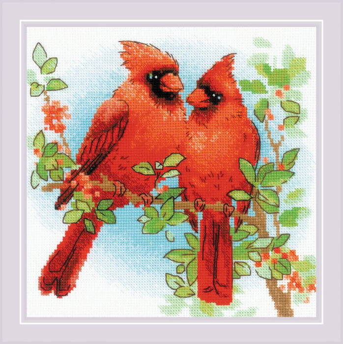 Red Cardinals R2096 Counted Cross Stitch Kit