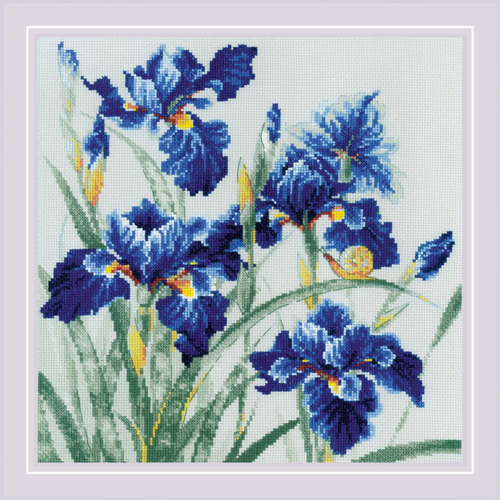Blue Irises R2102 Counted Cross Stitch Kit