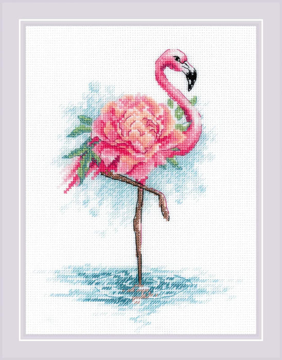 Blooming Flamingo R2117 Counted Cross Stitch Kit