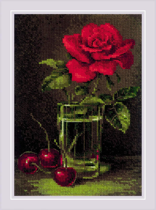 Rose and Sweet Cherry R2123 Counted Cross Stitch Kit