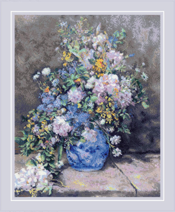 Spring Bouquet after P. A. Renoir's Painting R2137 Counted Cross Stitch Kit