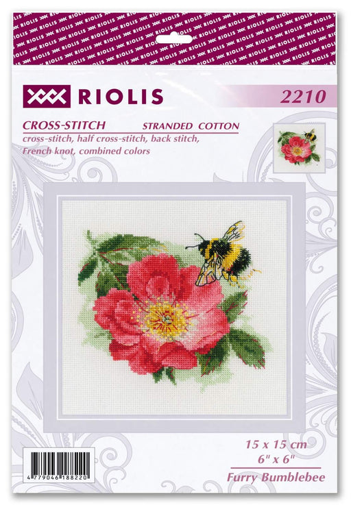 Furry Bumblebee 2210R Counted Cross Stitch Kit - Wizardi