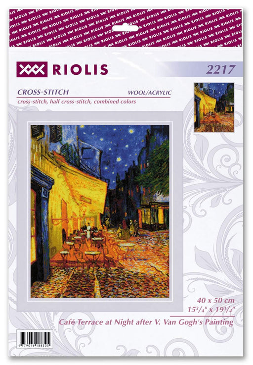 Caf√© Terrace at Night after V. Van Gogh's Painting 2217R Counted Cross Stitch Kit - Wizardi